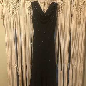 Black Sequined Maxi Dress